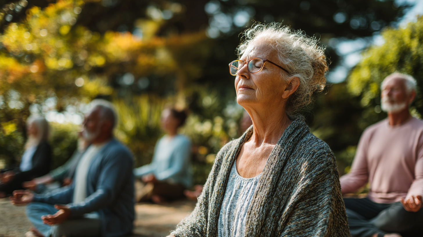 Група учнів йоги під час заняття